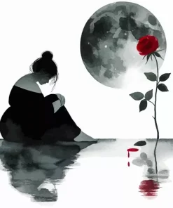 Lonely Sad Girl Diamond Painting