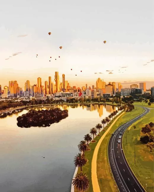 melbourne albert park Diamond Paintings Melbourne Albert Park Diamond Painting