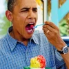 Obama Eating Ice Cream Diamond Painting