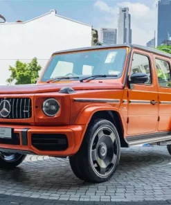 Orange Mercedes G63 Diamond Painting