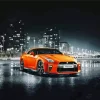Orange Nissan Gtr Diamond Painting