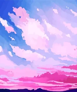Pink Clouds Diamond Painting