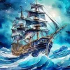 Pirate Ship Art Diamond Painting