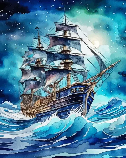 pirate ship art Diamond Paintings Pirate Ship Art Diamond Painting