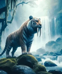 Saber Tooth Tiger Art Diamond Painting