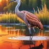 Sandhill Crane Art Diamond Painting