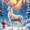 Santa And Animals Art Diamond Painting