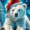 Santa On Polar Bear Diamond Painting