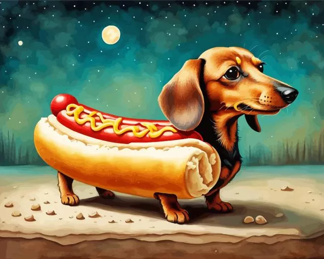 sausage dog art Diamond Paintings Sausage Dog Art Diamond Painting
