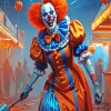 Scary Clown Female Art Diamond Painting