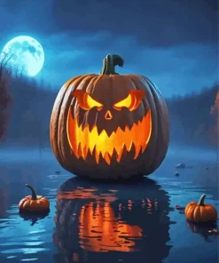 Scary Pumpkin Diamond Painting