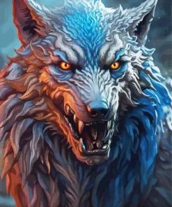 Scary Wolf Art Diamond Painting