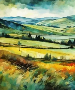 Scottish Landscape Art Diamond Painting