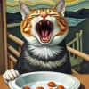 Scream Cat Art Diamond Painting