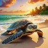 Sea Turtle Beach Art Diamond Painting