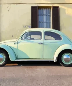 Seafoam Green Vw Bug Diamond Painting