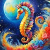 Seahorse Collage Art Diamond Painting