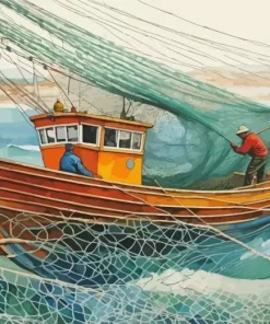 Seascape Boat Diamond Painting