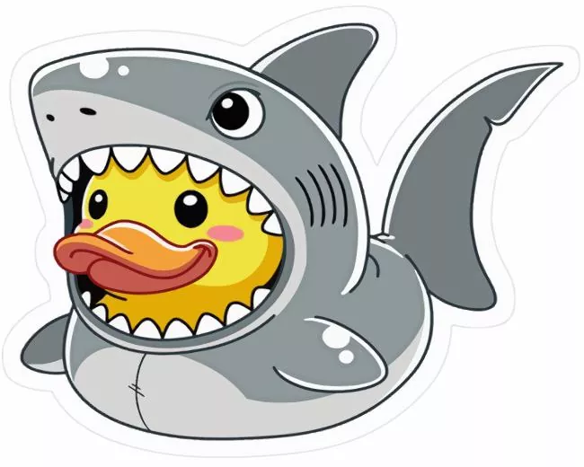 shark duck Diamond With Numbers Shark Duck Diamond Painting