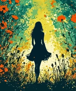 Silhouette Girl Diamond Painting