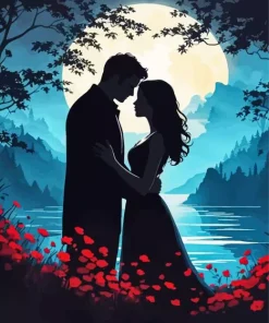 Silhouette Of Couple Diamond Painting