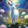 White Goat Art Diamond Painting
