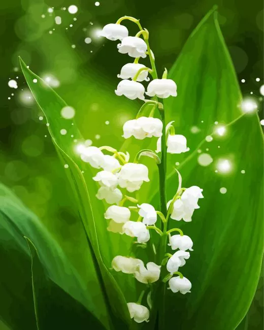 white lily of the valley Diamond Dotz White Lily Of The Valley Diamond Painting